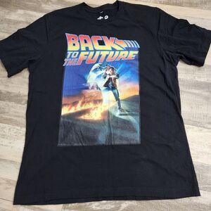 Universal Studios Back To The Future T Shirt Mens Large Black  Movie Poster Tee